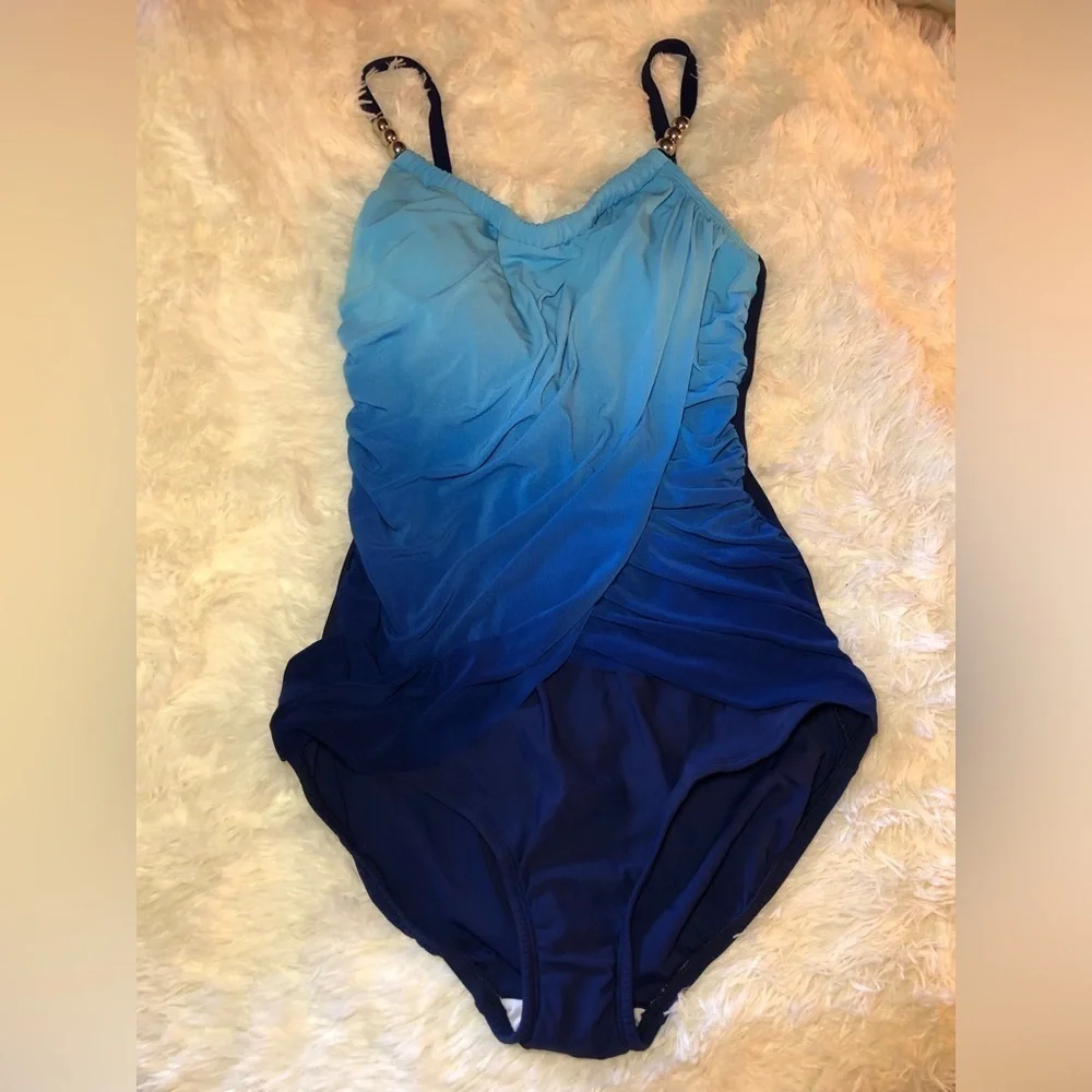Chic Blue Ombre Swimsuit